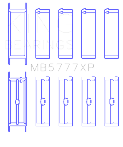 King Engine Bearings Dart LS Next Block (Size STD) Performance Main Bearing Set