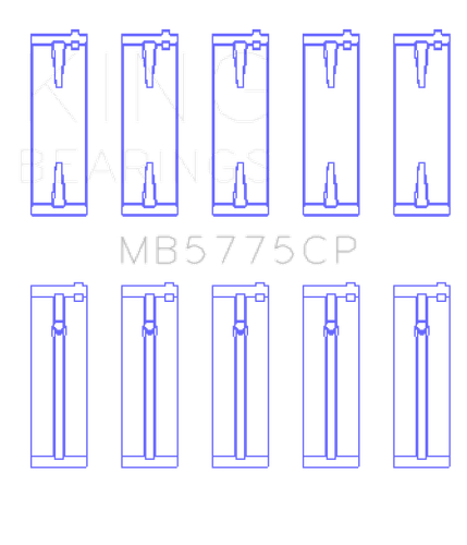 King Engine Bearings Isuzu 4HK1 (Housing Bore +.010) (Size 0.50 Oversized) Main Bearing Set