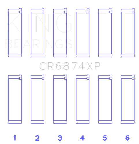 King Engine Bearings Subaru EZ30/EZ30D (Size 0.50 Oversized) Performance Rod Bearing Set