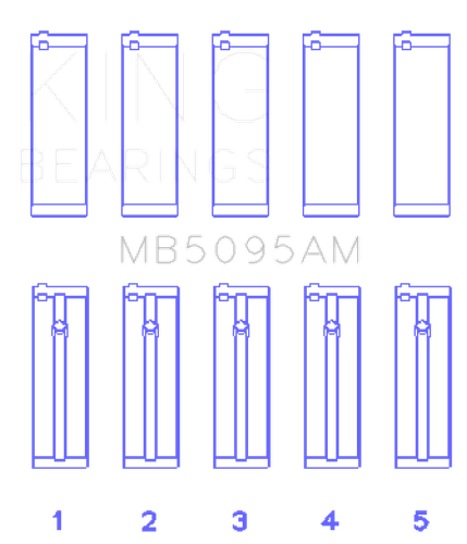 King Engine Bearings Toyota 1E/2E (1.3L) (Size STD) Performance Main Bearing Set