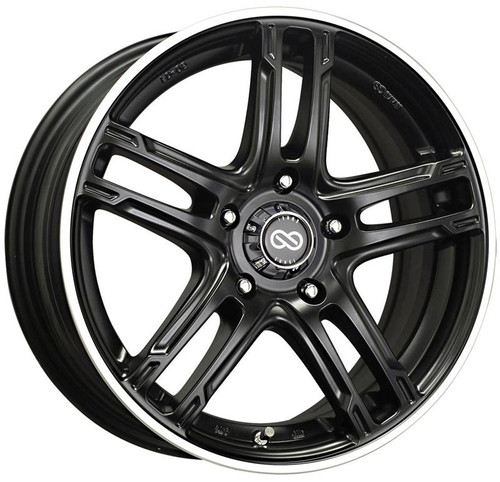 Enkei FD-05 18X7.5 5x112 53mm Offset 72.6mm Bore Black Machined Wheel (MOQ 40)