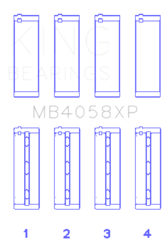 King Engine Bearings Nissan VQ35DE Performance Main Bearing Set - Size STD