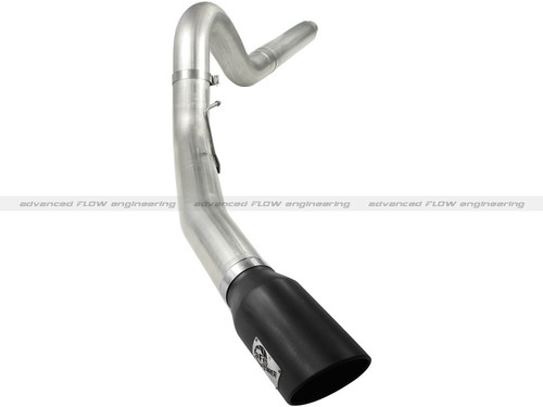 aFe MACH Force XP 5in DPF-Back Stainless Steel Exh Sys, Black tip, Ford Diesel Trucks 08-10 V8-6.4L