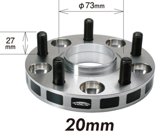 Project Kics 20mm Thick 12x1.50 64mm Hub 5x114.3 Wide Tread Spacers