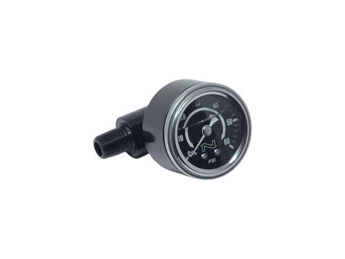 NAMZ HD Twin Cam/M8 NOS Blk Oil Pressure Gauge Kt Blk Face/Liquid Filled/Billet Aluminum Cup/Blk