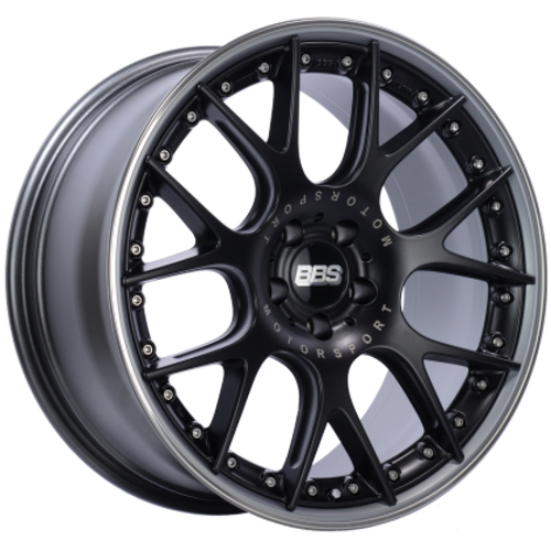 BBS CH-RII 22x11.5 5x130 ET50 / 71.6 CB Satin Black Center Platinum Lip SS Rim Protector Wheel