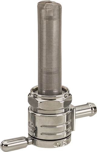 22mm Petcock Straight Chrome 5/16 Hose