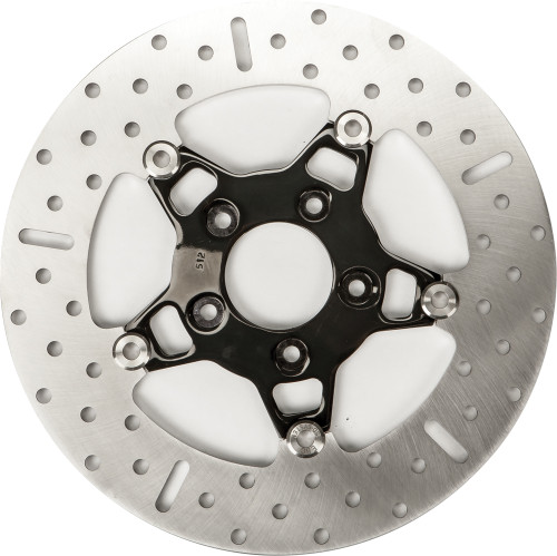 V-twin Street Rotor Fsd010blk Floating Chrome/black