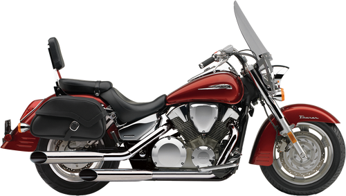 Blvd Slashcut Slip On Chrome Hon Vtx1300r/s/t 03-09