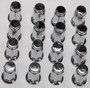 16/pk 3/8"-24 Flat Base Chrome Lug Nuts