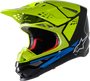 S.tech S-m8 Factory Helmet Dark Blue/orange/ylw Fluo Xl