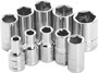 10 Pc 1/4" Met Socket Set Shallow