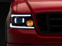 Raxiom 04-08 Ford F-150 Axial Series Projector Headlights with LED Bar- Black Housing- Clear Lens
