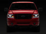 Raxiom 04-08 Ford F-150 Axial Series Projector Headlights with LED Bar- Black Housing- Clear Lens