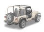 Bestop 97-06 Jeep Wrangler TJ Upper Fabric Doors (Black Diamond)