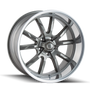 Ridler 650 18x8 / 5x127 BP / 0mm Offset / 83.82mm Hub Gloss Grey Polished Wheel