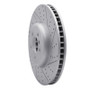 R1 09-17 BMW 750I Right Front Drilled & Slotted Geo-Carbon Rotor