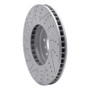 R1 09-17 BMW 750I Right Front Drilled & Slotted Geo-Carbon Rotor