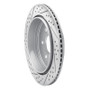 R1 10-24 Infiniti Qx56 Rear Right Drilled & Slotted Geo-Carbon Rotor