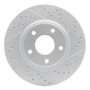 R1 03-05 Infiniti G35 Front Right Drilled & Slotted Geo-Carbon Rotor