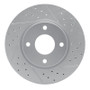 R1 07-14 Nissan Sentra Front Right Drilled & Slotted Geo-Carbon Rotor