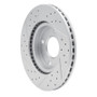 R1 07-14 Nissan Sentra Front Right Drilled & Slotted Geo-Carbon Rotor