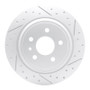 R1 13-20 Ford Fusion Rear Right Drilled & Slotted Geo-Carbon Rotor