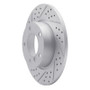R1 95-98 BMW 318Ti Front Left Drilled & Slotted Geo-Carbon Rotor