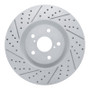 R1 09-11 Lexus Is350 Left Front Drilled & Slotted Geo-Carbon Rotor