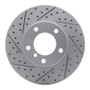 R1 96-03 BMW 528I Front Left Drilled & Slotted Geo-Carbon Rotor