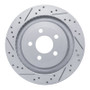 R1 15-23 Ford Mustang Rear Left Drilled & Slotted Geo-Carbon Rotor