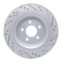 R1 15-23 Ford Mustang Rear Left Drilled & Slotted Geo-Carbon Rotor