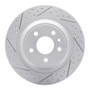R1 13-20 Ford Fusion Rear Left Drilled & Slotted Geo-Carbon Rotor