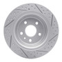 R1 13-20 Ford Fusion Rear Left Drilled & Slotted Geo-Carbon Rotor