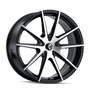 Kraze KR193 Turismo 18x8 / 5x120 BP / 40mm Offset / 74.1mm Hub Gloss Black Machined Wheel