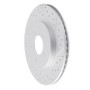 R1 05-14 Ford Mustang Rear Right Drilled & Slotted Geo-Carbon Rotor