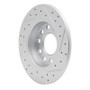 R1 00-08 Audi A4 Quattro Rear Left Drilled & Slotted Geo-Carbon Rotor