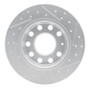 R1 00-08 Audi A4 Quattro Rear Left Drilled & Slotted Geo-Carbon Rotor