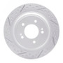 R1 17-23 Hyundai Kona Ev Rear Right Drilled & Slotted Geo-Carbon Rotor