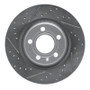 R1 04-09 Audi S4 Rear Left Drilled & Slotted Geo-Carbon Rotor