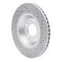 R1 04-09 Audi S4 Rear Left Drilled & Slotted Geo-Carbon Rotor