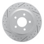 R1 94-04 Ford Mustang Rear Left Drilled & Slotted Geo-Carbon Rotor
