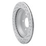 R1 94-04 Ford Mustang Rear Left Drilled & Slotted Geo-Carbon Rotor