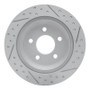 R1 94-04 Ford Mustang Rear Left Drilled & Slotted Geo-Carbon Rotor