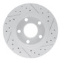 R1 00-02 Audi S4 Rear Left Drilled & Slotted Geo-Carbon Rotor