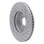R1 09-10 Kia Borrego Front Left Drilled & Slotted Geo-Carbon Rotor