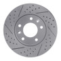 R1 03-05 Kia Sedona Front Right Drilled & Slotted Geo-Carbon Rotor
