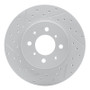 R1 12-23 Hyundai Accent Front Left Drilled & Slotted Geo-Carbon Rotor