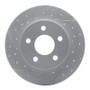 R1 04-12 Chevrolet Cobalt Rear Left Drilled & Slotted Geo-Carbon Rotor