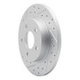 R1 04-12 Chevrolet Cobalt Rear Left Drilled & Slotted Geo-Carbon Rotor